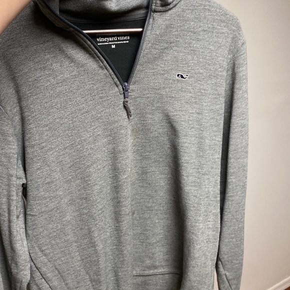 Vineyard Vines Grey Medium Quarterzip - Picture 2 of 6